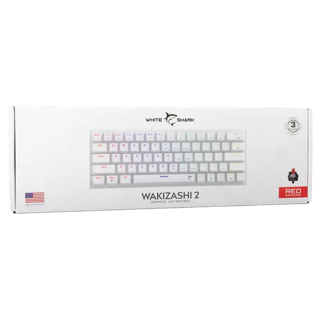WAKIZASHI 2 US Бял - червени превключватели