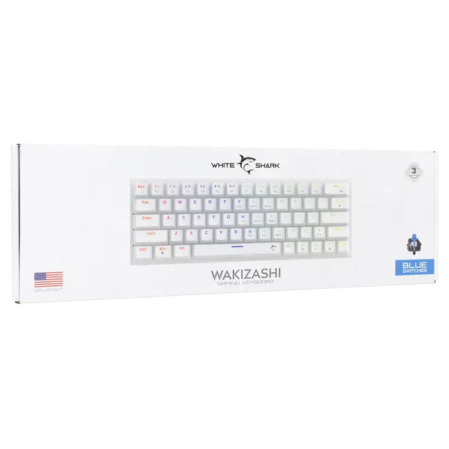 WAKIZASHI 2 US Бял - сини превключватели