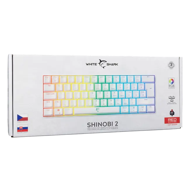SHINOBI 2 Weiß CZ/SK - rote Schalter