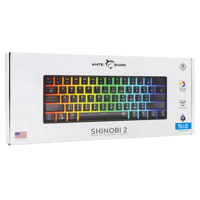SHINOBI 2 Crna HU - Plavi prekidači