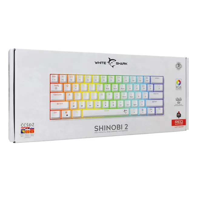 SHINOBI 2 Бял HR - червени превключватели