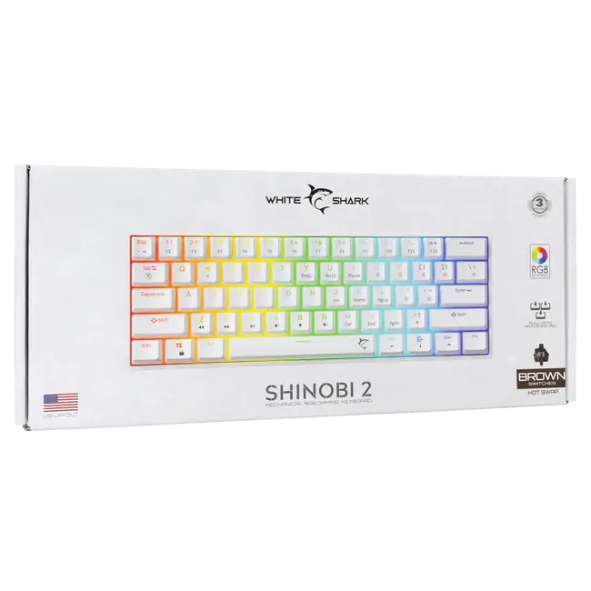 SHINOBI 2 Бял US - Smeđi превключватели