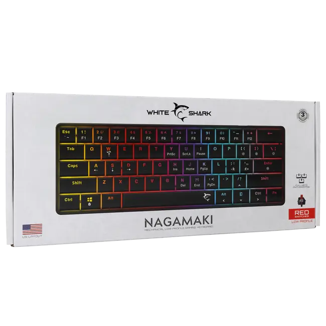 NAGAMAKI Черен US - червени превключватели
