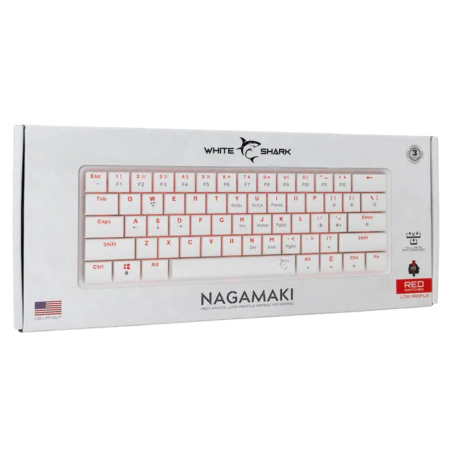 NAGAMAKI Бял US - червени превключватели