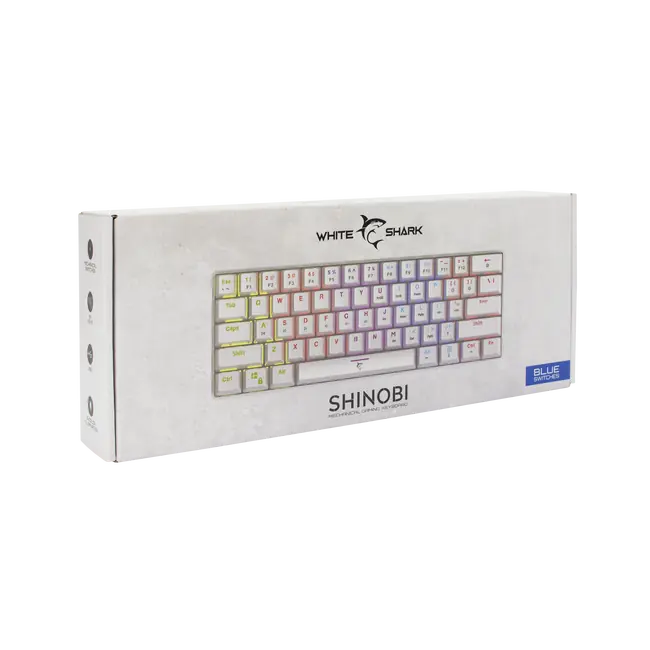 SHINOBI Weiß HR - blaue Schalter