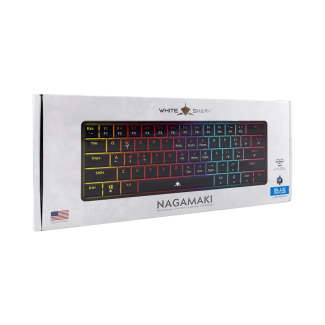 NAGAMAKI Черен US - сини превключватели