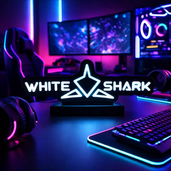 Tisch PROMO LED LOGO Schwarz