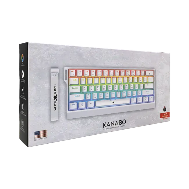 KANABO - Bijela / Crveni Prekidači / US